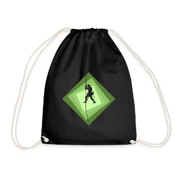 Rope Climbing Mountaineer Climbing - Drawstring Bag - black - Front