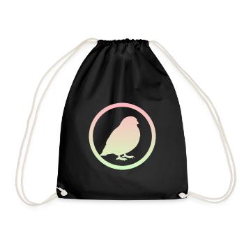 Vogel Vögel Flügel - Turnbeutel - Schwarz - Vorne