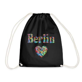 Ein Herz für Berlin - Turnbeutel - Schwarz - Vorne
