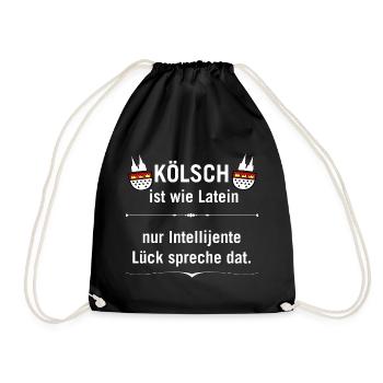 Kölsch ist wie Latein - Turnbeutel - Schwarz - Vorne