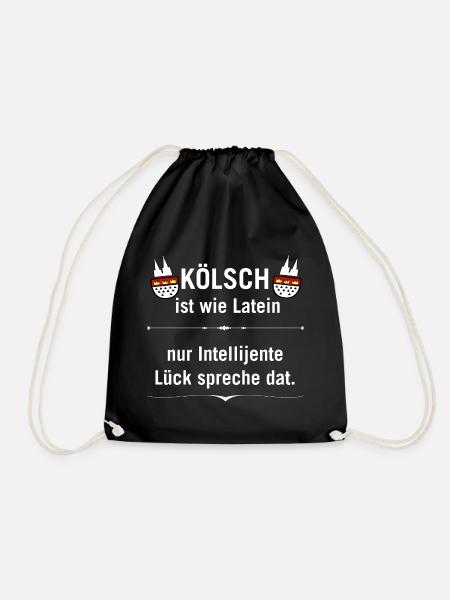 Kölsch ist wie Latein - Turnbeutel - Schwarz