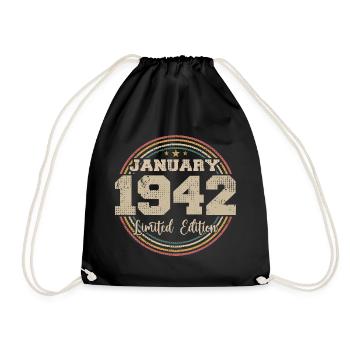 Les légendes sont nées en janvier 1942 - Sac de sport léger - noir - Devant