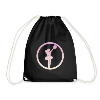 Pompom Cheerleading Cheerleading - Drawstring Bag - black - Front
