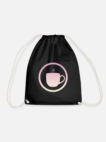 Kaffee Becher Tasse - Turnbeutel - Schwarz