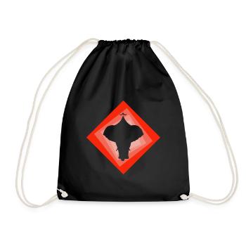 Circus Elephant Clown - Drawstring Bag - black - Front