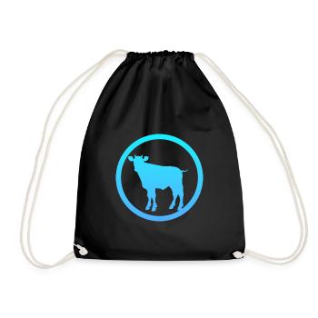 Vaches Cornes de vache - Sac de sport léger - noir - Devant