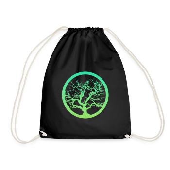 Botanical Flora Botany - Drawstring Bag - black - Front