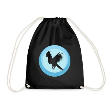 Oiseau, Perroquet, Cacatoès - Sac de sport léger - noir - Devant