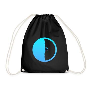 Climber, Rope Climber, Alpinist - Drawstring Bag - black - Front