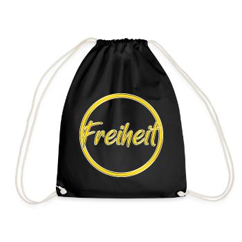 Freiheit - Turnbeutel - Schwarz - Vorne