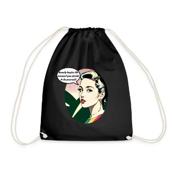 Beauty begins the moment you decide to be yourself - Drawstring Bag - black - Front