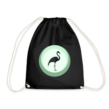 Flamenco Flamingos Water Bird - Drawstring Bag - black - Front