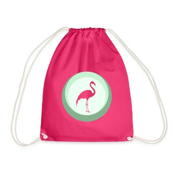 Flamenco Flamingos Wasservogel - Turnbeutel - Fuchsia - Vorne