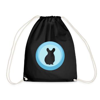Souris rongeur chinchilla - Sac de sport léger - noir - Devant