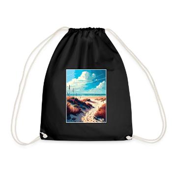 Terschelling Pays-Bas Vintage Voyage Poster WPA - Sac de sport léger - noir - Devant