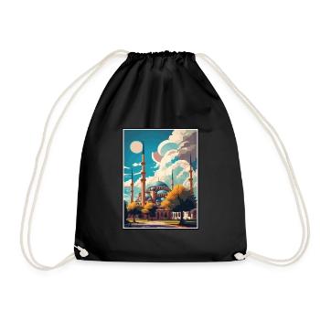 Edirne Türkei Vintage Reiseposter WPA Souvenir - Turnbeutel - Schwarz - Vorne