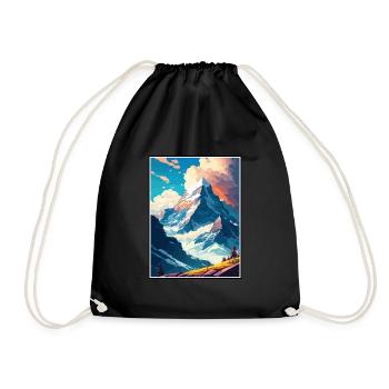Eiger Suisse Vintage Voyage Poster Souvenir - Sac de sport léger - noir - Devant