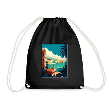 Syracuse Italy Vintage Travel Poster WPA Souvenir - Drawstring Bag - black - Front