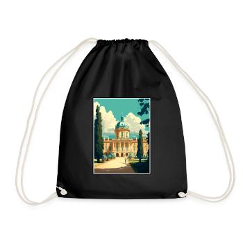Potsdam Germany Vintage Travel Poster WPA Souvenir - Drawstring Bag - black - Front