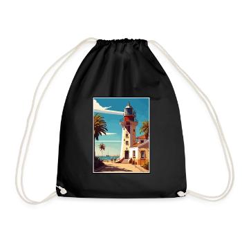 Faro Portugal Vintage voyage affiche WPA Souvenir - Sac de sport léger - noir - Devant