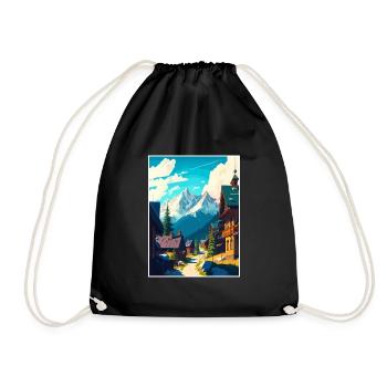 Zakopane Polen Polnisches Vintage-Reiseposter WPA - Turnbeutel - Schwarz - Vorne