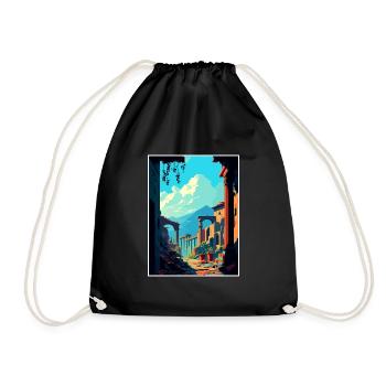 Pompéi Italie Décoration Vintage Voyage Affiche WPA - Sac de sport léger - noir - Devant