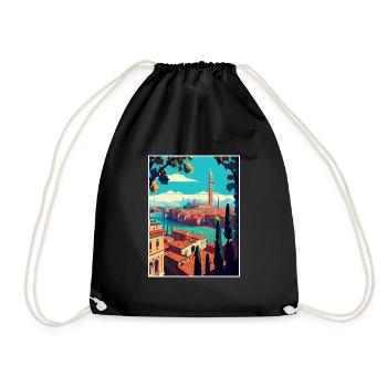 Vérone Italie Décoration Vintage Voyage Affiche WPA - Sac de sport léger - noir - Devant
