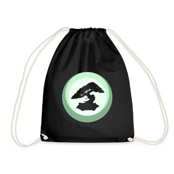 Trees Bonsai Japanese Art - Drawstring Bag - black - Front