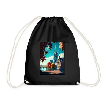 Bonn Allemagne Vintage voyage affiche WPA Souvenir - Sac de sport léger - noir - Devant