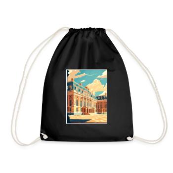 Versailles Palace West Decoration Travel Poster - Drawstring Bag - black - Front