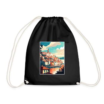 Coimbra Portugal Vintage voyage affiche Souvenir - Sac de sport léger - noir - Devant
