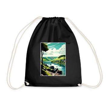 Vallée de la Moselle Allemagne Vintage voyage affiche WPA - Sac de sport léger - noir - Devant