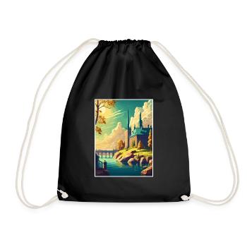 Stockholm Suède suédois Vintage voyage affiche WPA - Sac de sport léger - noir - Devant