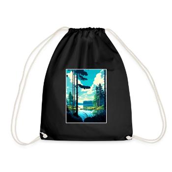 Bialowieża Pologne Affiche de voyage vintage souvenir - Sac de sport léger - noir - Devant