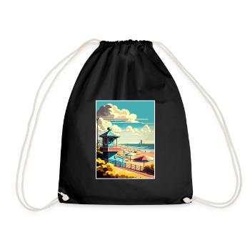 Zandvoort Niederlande Vintage Reiseposter WPA - Turnbeutel - Schwarz - Vorne
