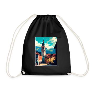 Feldkirch Österreich Vintage Reiseposter Souvenir - Turnbeutel - Schwarz - Vorne