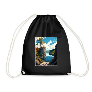 Parc national d’Ojcowski Pologne Affiche de voyage - Sac de sport léger - noir - Devant