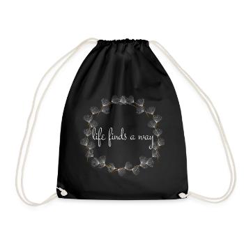 Life finds a way, Dandelion - Drawstring Bag - black - Front