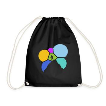 Climbing wall, rock climbing, mountain - Drawstring Bag - black - Front