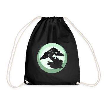 Tree Grow Japanese Art - Drawstring Bag - black - Front
