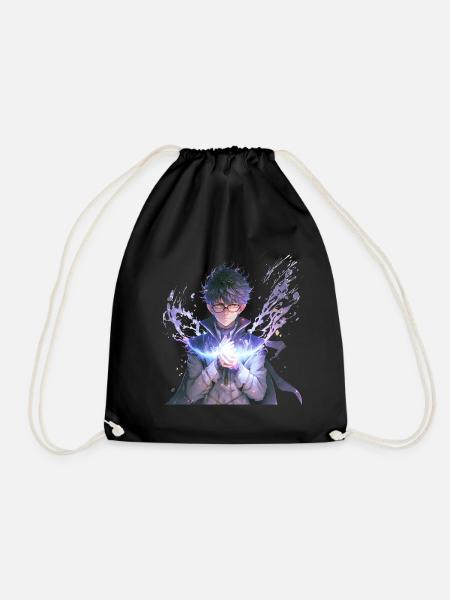 Sorcerer's Apprentice Fire Mage - Drawstring Bag - black