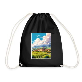 Provence Frankreich Vintage Reiseposter WPA Souvenir - Turnbeutel - Schwarz - Vorne