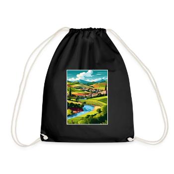 Vallée du Douro Portugal Vintage Travel Poster WPA - Sac de sport léger - noir - Devant
