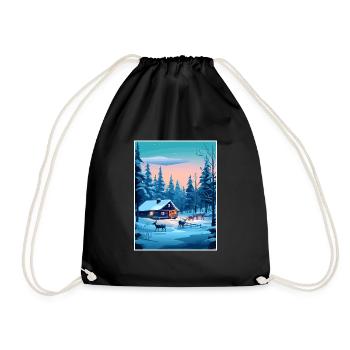 Lappland Finnland Insel Vintage Reiseposter WPA - Turnbeutel - Schwarz - Vorne