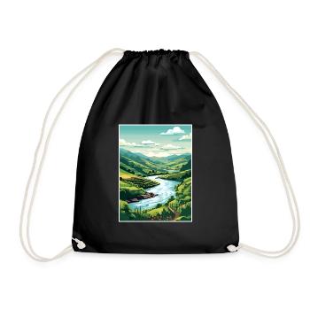 Vallée du Douro Portugal Vintage Travel Poster WPA - Sac de sport léger - noir - Devant