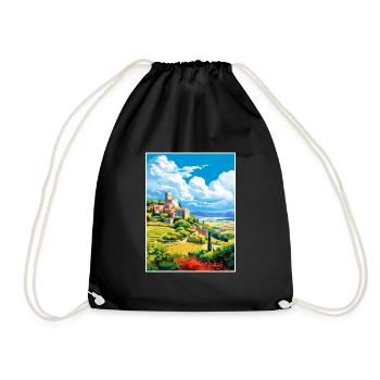 Provence Frankreich Vintage Reiseposter WPA Souvenir - Turnbeutel - Schwarz - Vorne