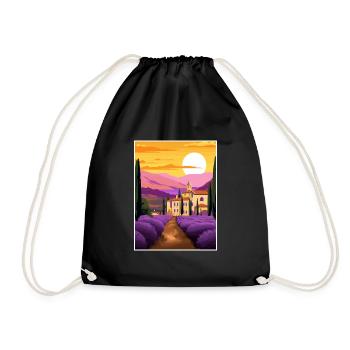 Provence Frankreich Vintage Reiseposter WPA Souvenir - Turnbeutel - Schwarz - Vorne