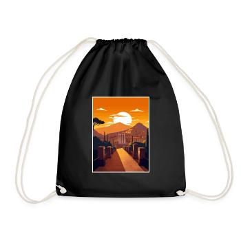 Pompéi Italie Décoration Vintage Voyage Affiche WPA - Sac de sport léger - noir - Devant