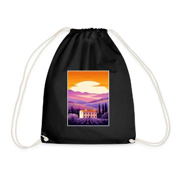 Provence Frankreich Vintage Reiseposter WPA Souvenir - Turnbeutel - Schwarz - Vorne