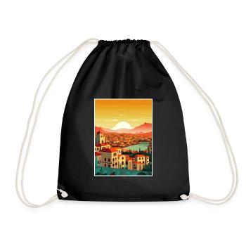 Grenade Espagne Vintage voyage affiche WPA Souvenir - Sac de sport léger - noir - Devant